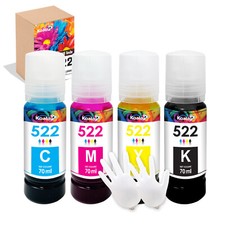 4X70ML Koala 522 Ink Fit Epsn. 522 Ink ET-4800 ET-2800 ET-2803 2720 4700 T522 picture