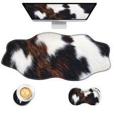 CICPLKSE Mouse Pad with Wrist Support + Desk Mat + Coaster 3 in 1 Set, XXL Large picture