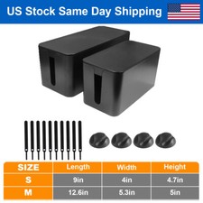 2 Sizes Cable Storage Box Power Strips Boxes Management Socket Wires Sorting Box picture