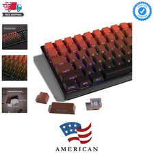XVX Side Print Gradient Red Keycaps, Double Shot PBT Keycaps 60 65 75 100 Per... picture