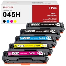 045H 5 Pack - STAROVER Compatible Toner Cartridges Replacement Canon 045 045H picture