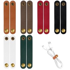 Cord Organizer, 10 Pcs Leather Cord Holder for Travel - Portable Wire Organiz... picture