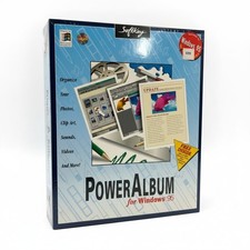 SoftKey PowerAlbum Windows 95 Big Box PC Software CD-ROM New Sealed Vintage picture