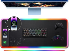 Wireless Charging RGB Gaming Mouse Pad 15W -800X300X4Mm-Fast Charging, Ultra-Smo picture