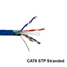 Kentek Blue 1000ft CAT6 STP Stranded Bulk Cord 24AWG Copper Pure Copper PVC RJ45 picture