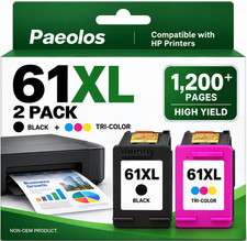 61XL Ink Cartridge Combo Pack for HP Ink 61 Works with HP Envy 4500 5530 Printer picture