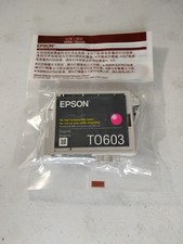 Sealed Bag New Epson 60 Ink Cartridge T0603 Magenta Colored Ink picture