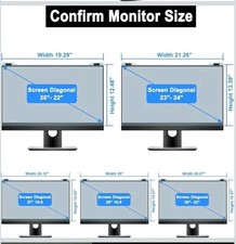 ZYY 2 Pack 23-24 Inch Computer Screen Blue Light Blocker picture