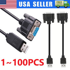 3.9 Ft USB 2.0 to Female DB9 RS232 Serial Converter 9 Pin Adapter Cable PDA Lot picture