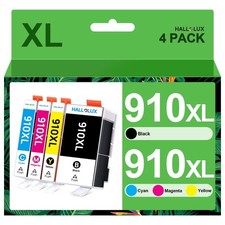 HALLOLUX Ink Cartridges For HP 910 XL Printers (4 Pack) 910 Ink Cartridges picture