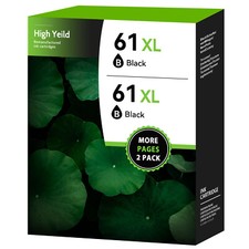2 Pack #61XL Black Ink Cartridge for HP 61 ENVY 4500 4501 5530 5535 DeskJet 1055 picture