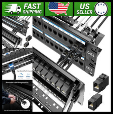 Jadaol 48-Port Patch Panel, 19-Inch 2U Rackmount/Wall Mount picture