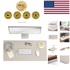 Multi-Functional  Leather Desk Mat 36” x 17” - Perfect for Work & Play picture