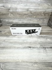 Delamu 2 Pack Metal Under Desk Cable Management Tray, U-Channel Cord Organizer  picture