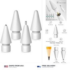 Replacement stylus tips set 4pc for Apple Pencil 1st 2nd Gen Pro USB-C metal picture
