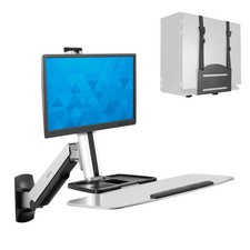 Wall Mounted Sit-Stand Single Monitor Workstation picture