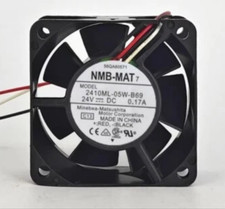 NMB 2410ML-05W-B69 6025 24V 0.17A 3-Wire Ball Inverter Cooling Fan picture