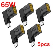 5Pcs Laptop Charger Converter TO USB Type C PD Power Charging Cable Adapter US picture