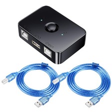 USB2.0 Printer Sharer Switcher 2 Port USB B Print Selector Switch Adapter, 2 ... picture