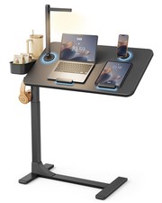 Magnetic Rolling Overbed Desk SAIJI with LED Light picture