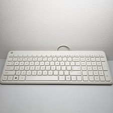 HP Keyboard Slim USB Wired KBAH21 White Slimline Nice TESTED picture