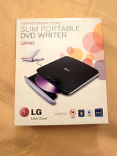 LG Electronics 8x USB 2.0 Portable Slim DVDARW External Drive, (GP40NB40) Black picture