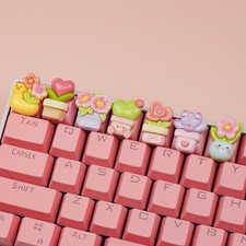 7 PCS Potted Flowers Keycaps Fits Cherry MX Keyboards OEM Profile ESC Key picture