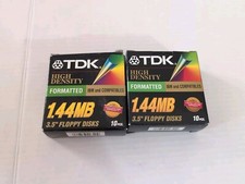 TDK High Density 1.44 MB 3.5 Floppy Disks - Formatted for IBM - 17 TOTAL  - OPEN picture
