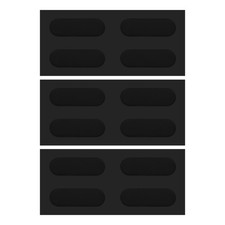 4mm Laptop Rubber Feet, 12 Pcs Oval Anti-Slip Pad for Equipment, Black picture