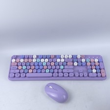 No Dongle - MOFII Keyboard/Mouse Wireless,04 Round Keys Lovely Full-Size Purple  picture