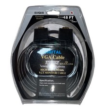 Topzone VGA Cable 18ft 6ft Gold Plated Monitor Cord PC Laptop TV Projector NEW picture