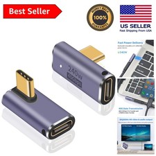 Compact USB C Right Angle Adapter 240W - Ideal for Gaming & Office Work with LED picture