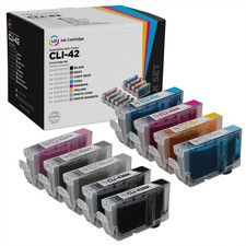 LD Compatible Ink Cartridge Replacement for Canon CLI-42 (2 Black, 1 Cyan, 1 picture