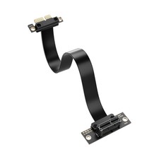 PCIe 4.0 X1 Extension Cable 90 Degree PCI-E 1X Male to Female Riser Cable (30CM) picture