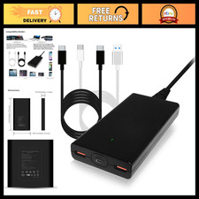 120W USB-C Slim Laptop Charger, Dual USB QC3.0, Compatible with Surface Book & T picture
