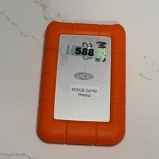 LaCie Rugged 500GB Portable External Hard Drive USB 3.0 Orange Mac PC picture