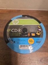 50 HP 52X CD-R CDR ECO Logo Top Blank Audio Data Music Recordable Disc Spindle picture