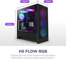 NZXT H5 Flow RGB Mid Tower Case - Black picture