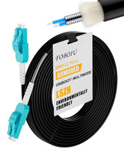 Uniboot OM3 LC to LC Fiber Patch Cable 15M/50FT, Outdoor Multimode Duplex | Armo picture
