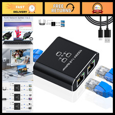 Ethernet Splitter 1 to 2, RJ45 Gigabit Internet Adapter for Cat 8/7/6/5e/5 Cable picture