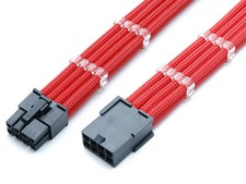 8-Pin Pink GPU PSU Sleeved Graphic Card Power Supply Extension + Cable Comb PC picture