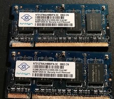 1GB Nanya (2x512MB) PC2-5300 DDR2 667MHz SODIMM RAM Memory NT512T64UH8B0FN-3C picture