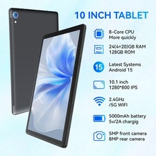 Android 15 Tablet 24GB+128GB ROM Dual Camera 8MP/5MP 5000mAh Octa-Core 10.1 inch picture