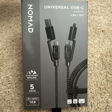 NEW 5FT UNIVERSAL CHARGER cord USB-C MICRO & USB-A phone Android tablet MacBook picture