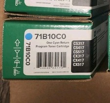 Lexmark 71B10C0 CS317dn CX317dn CS417dn CX417de CS517de CX517de Cyan Return P... picture