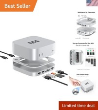 9-in-1 Mac Mini Hub & SSD Enclosure - Perfect for M4 Pro Setup, Silver Finish picture