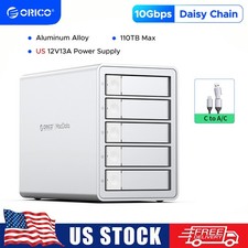 ORICO Daisy-Chain 5 Bay Hard Drive Enclosure USB 3.1 Gen 2 Aluminum 1 picture