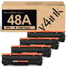v4ink 4PK HP 48A CF248A Compatible Toner M15w M16a M29w Open Box picture