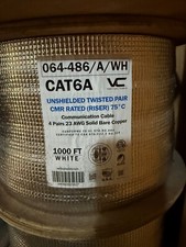 1000ft CAT6A Riser Ethernet Cable Solid Bare Copper, CMR 750MHz UTP Bulk White picture