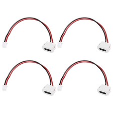 4pcs Type-C 2Pin Wire White Square  USB-C Female Socket to PH2.0 picture